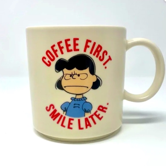 Hallmark Other - HALLMARK PEANUTS LUCY MUG ‘COFFEE FIRST SMILE LATER’ NEW